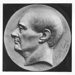 Medailon Auguste Comte (mramor)